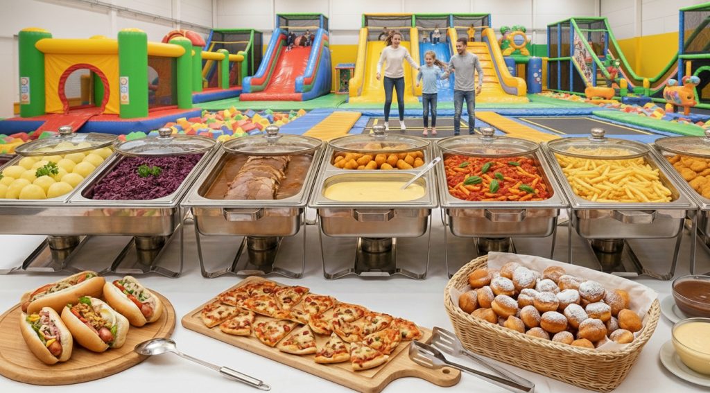 Auswahl einen köstlichen Buffets und spielen im Kinderparadies