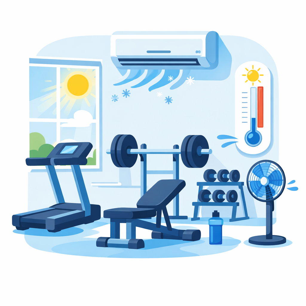 Klimatisiertes Fitnessstudio