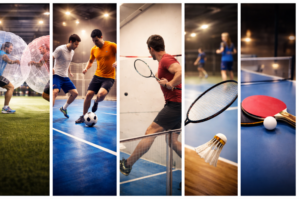 Hallenfußball, Badminton, Squash, Tischtennis, Bubble-Ball bei Leipzig, Halle, Bitterfeld