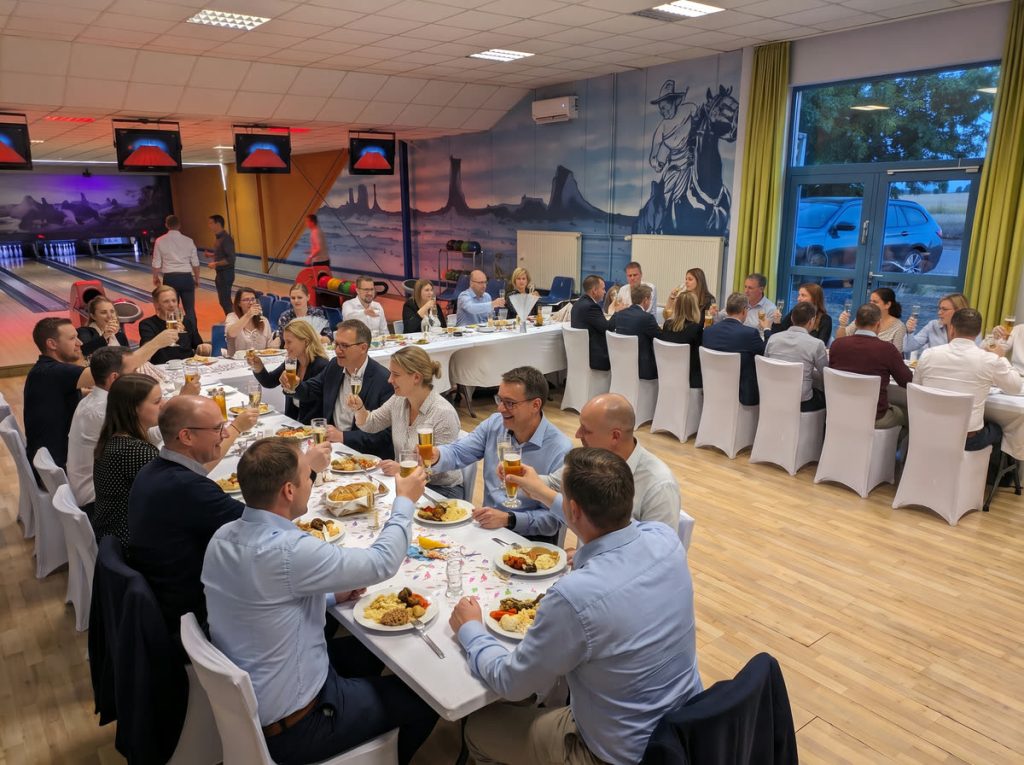 Firmenfeier mit Buffet und Bowling im Freizeitpark Landsberg